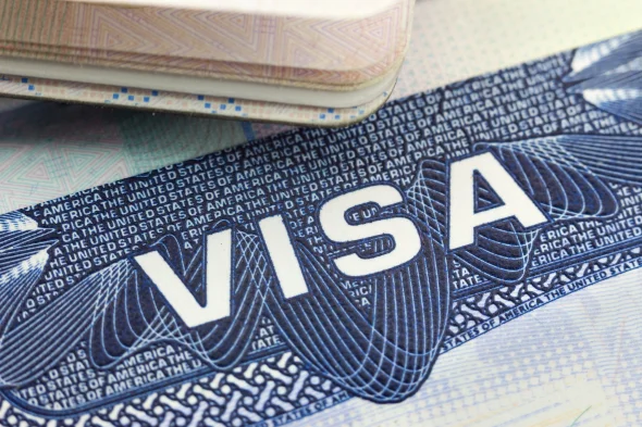 An image of a U.S. visa 